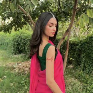 solid pure chiffon: hot pink