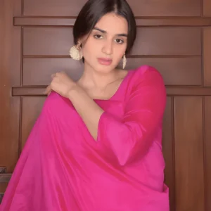 Fuchsia Pink Loom Silk Saree